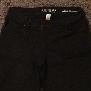 Black straight jeans